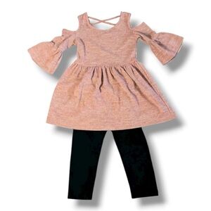 Girls My Michelle tunic top dress with leggings MD